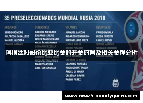 阿根廷对哥伦比亚比赛的开赛时间及相关赛程分析